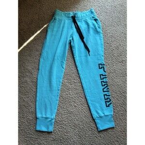 Victoria's Secret Pink Jogger Sweatpants, XS Teal Blue Black LOGO